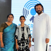 Geeta with Progressive Life Center supporters at a community event